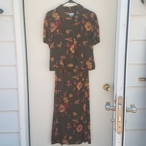 K petite size 10P Floral dress with jacket
